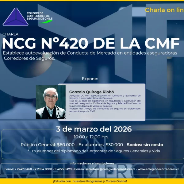 Charla especializada sobre la Norma de Carácter General N°420 de la Comisión para el Mercado Financiero (CMF),